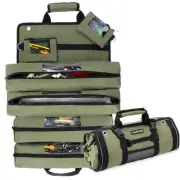 Roll Up Tool Bag - Portable Tool Roll Up Organizer Bag with Detachable Pouche...