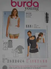 Blouse Top Size 6-18 Burda 7218 Sewing Pattern *
