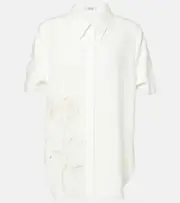 [Dorothee Schumacher] Dorothee Schumacher Embroidered Beauty linen shirt AU 8 white