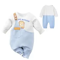 在飛比找PChome24h購物優惠-【Mesenfants】野餐 童裝 長袖嬰兒服 嬰兒連身衣 