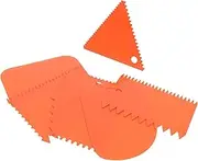 Cabilock 6Pcs Cake Scraper Reusable Icing Smoother Tool with Serrated Edge for Cake Decorating Pastry Cutter for Butter Cream Bread and Pizza Easy to Clean Baking Tool
