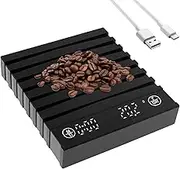 Mini Coffee Scale with Timer, 0.1g High Precision Sensors Accurate Scale, USB Rechargeable Espresso Scale with LED Display, Kitchen Food Scale for Travel Home Baking