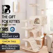 Beastie Cat Tree Scratching Post Scratcher Tower Condo House Furniture Wood 132
