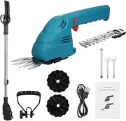 E-5 Lithium Cordless Hedge Trimmer Handheld Dual-Purpose Hedge Trimmer Bush Trimmer Electric Hedge Trimmer for Pruning Built in 2.0Ah Battery and Type-C Charging Cable Grass Trimmer for Shrub B