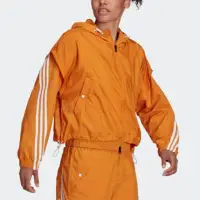 在飛比找momo購物網優惠-【adidas 愛迪達】外套 女款 連帽外套 風衣外套 短版