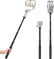 Aochuan E10 Aluminum Extension Rod 28.7” Adjustable Selfie Stick Compatible with 3-Axis Gimbal, Action Camera, Camera w/ 1/4" Thread Extendable Pole for Videography
