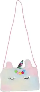 [MOKKHNB] Unicorn Design Shoulder Bag Plush Mini Crossbody Bag Cozy Coin Pouch for Little Girls