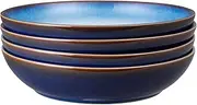 [Denby] Blue Haze Pasta Bowls Set of 4 - Dishwasher Microwave Safe Crockery - Ceramic Stoneware Tableware