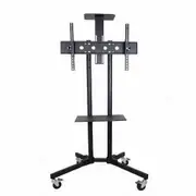 Fin 32-70" Rolling Tv Stand Mount W Dvd Storage Top Shelf Tv Bracket Trolley Casters