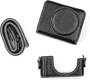 zolyet Digital Camera Protective Case PU Camera Storage Bag with Removable Shoulder S Compatible with ZV1 Black