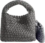 [JINMANXUE] Fashion Handbag For Women, Woven Tote Bag Bucket Composite Bag Knitting Chain Bag, Crossbody Shoulder Bag Purses