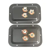 2 Pcs Metal Speaker Jack Plates W/3 1/4" Female Jacks For PA Speakers 137x90mm