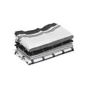 Nicola Spring 5pc Cotton Tea Towel Set - 70cm x 50cm - Monochrome