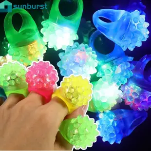 發光手指玩具 - 橡膠、彈性 - 閃光手指燈 - LED 草莓指環 - 發光玩具 - 兒童派對首飾 - 發光戒指 - 互