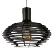 Fiorentino Galactic 55 Black Timber Veneer Pendant Light