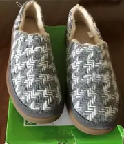 Sanuk Wool/Polyester Blend(Women's) S 11 Color Gray & White Winter Flats