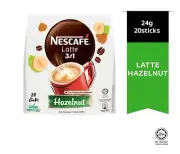 NESCAFE 3 in 1 LATTE HAZELNUT 24g x 20 STICKS MALAYSIA COFFEE
