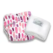 Pea Pods Reusable Nappy One Size Pink Watercolour