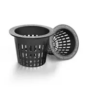 Hydroponic Net Cups 3-Inch, Slotted Net Pots with Ribbed Mesh Wide Lips, 25-Pack