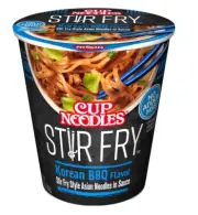 Nissin Stir Fry Korean BBQ Flavor Cup Noodle 3 Oz Each Cup Value Pack Of 6 Cups