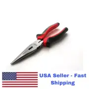 6" Long Nose Plier/Cable Stripper, Conical Nose Jaw with Diagonal Knurl.