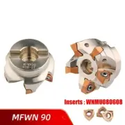 Metal Milling Cutter Disk 90 Degree Head Double Sided Hexagonal CNC Insert Tools