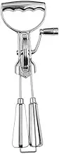 Hand Crank Egg Beaters,Handheld Double Head Stainless Steel Rotary Hand Whip Whisk with Crank,Houseld Labor-Saving Manual Hand Mixer for Home Kitchen