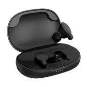 TWS-3 Mini True Wireless Stereo Earphone bluetooth 5.0 Smart Touch Bilateral Call Waterproof In-ear Music Headphone With 2000mAh Power Bank BLACK COLOR
