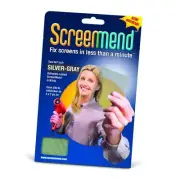ScreenMend Window Screen Repair Kit 5"x7" Mesh Patch Silver Gray 2 Patch Pack