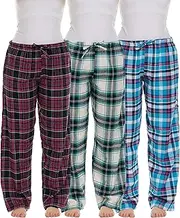[ANDREW SCOTT] Women's Flannel Sleep Pants| Lounging PJ Drawstring Pants | Multi Packs & Colors