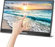 Thinlerain 15.6 Inch FHD 1080p HDR Portable Monitor with IPS Touchscreen, Eye Care, Dual USB-C and HDMI Ports, Travel Monitor, Second Screen Built in Speakers & Stand, External Monitor for PC Phone