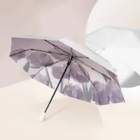 在飛比找momo購物網優惠-【Rainbow Valley】油畫鈦銀塗層晴雨兩用傘(陽傘