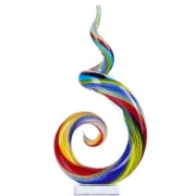 XMGZQ Hand-Blown Glass Sculpture,Murano Glass Sculpture Decor,Murano-Style Gl...