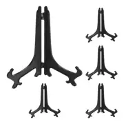 12" Acrylic Plate Stands for Display Stand Plate Holder Black 5Pcs