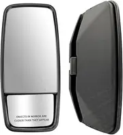 Outside View Door Mirror LH Compatible with ISUZU NPR NPR-HD NQR NRR GMC Chevrolet W3500 W4500 W5500 Truck 4HK1 4JJ1 5.2L 3.0L 6.0L 2008-2024 Black Diriver Side