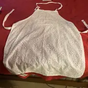 NWT The Spring Shop White Cute Apron