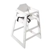 Bolero Wooden High Chair Antique White Finish PAS-DL833