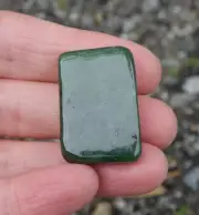NEPHRITE JADE FLAT STONE - Heart Chakra Healing Crystal, Abundance, Good Fortune