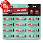 Super Glue Gel 12x3g Tubes Instant Adhesive for Metal Wood Plastic Ceramic Rubbe