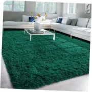 Fluffy Shag Area Rugs for Living Room Deep-Green 6x9, Plush Soft Rugs for