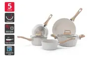 Ovela Granite 5 Piece Non-Stick Induction Cookware Set