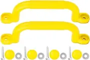 Children's Playground Non-Slip Handle, A Pair of Plastic Kids Children Playground Safety Non-Slip Handle Swing Toy Accessories for Climbing Frame Tree House Dens Play HouseYe