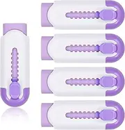 Pencil Erasers, Retractable Erasers for Pencils - White Purple, Pack of 5