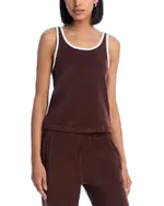 Re/Done Scoop Neck Terry Tank Top