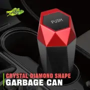 Mini Car Automobile Trash Can Portable Dustbin Garbage Bin Holder w/ Red Lid