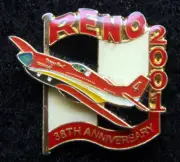 2001 RENO AIR DAGO RED NATIONAL CHAMPION HAT LAPEL PIN UP P-51D MUSTAND RACE WOW