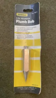 VINTAGE Plumb Bob New USA GENERAL TOOLS MFG. CO. Ny, NY