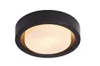 Aiwen Energy Star 2 Bulb 13" Black LED Flush Mount Light