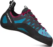 [La Sportiva] Women's Tarantulace Rock Climbing Shoe, Topaz/Red Plum, 4 (34.5)