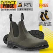 Mongrel K9 Work Chelsea Boots Mens Grey Elastic Sided Casual Non Safety K91085